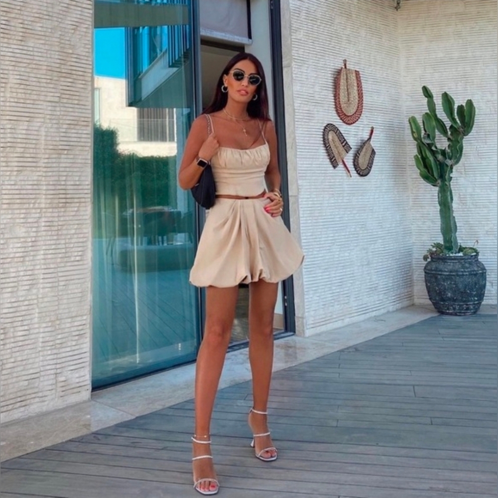 ZARA pleated bubble skirt